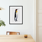 Aquarelle naturaliste - Le manchot royal