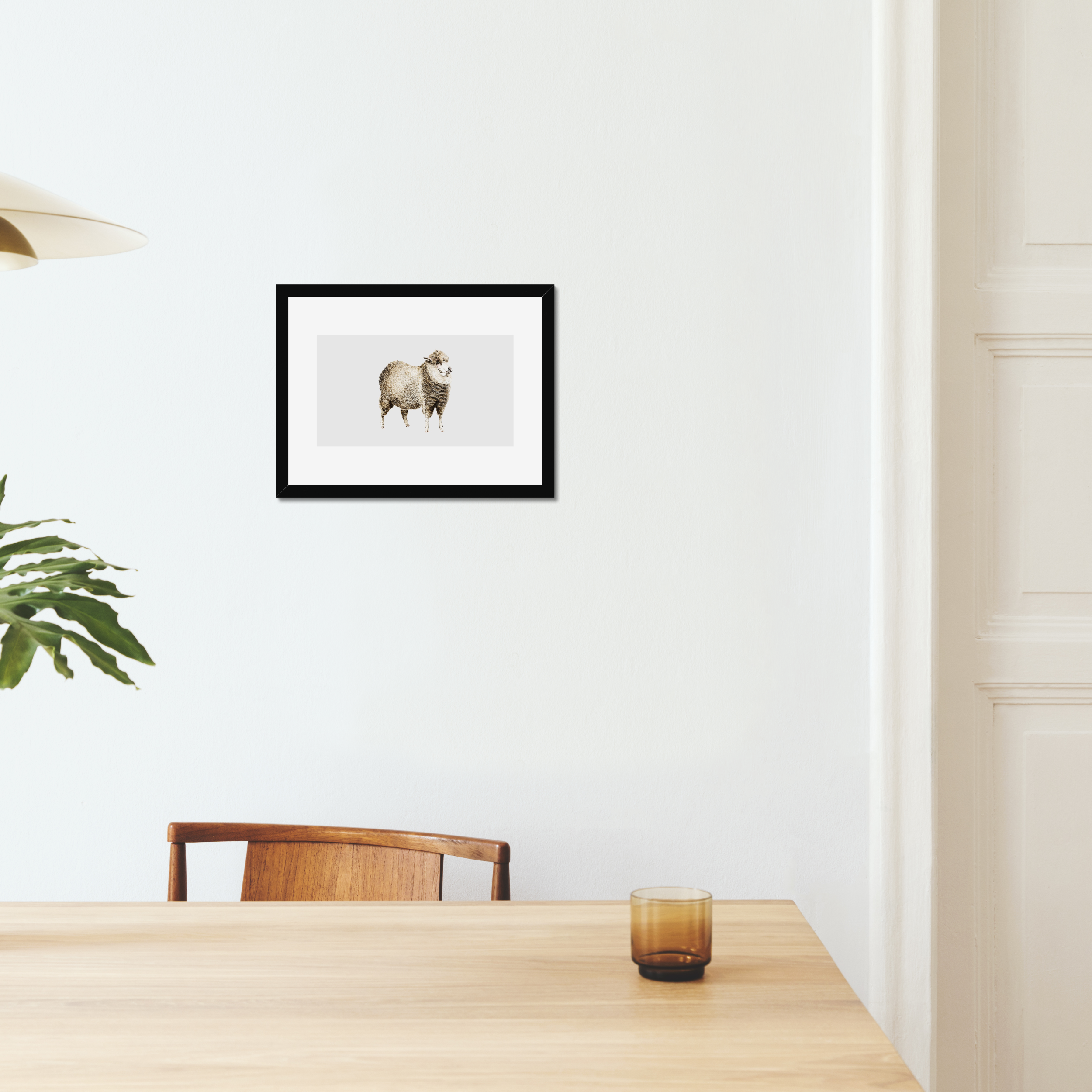 Aquarelle naturaliste - Le mouton
