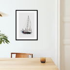 Aquarelle naturaliste - Le voilier d'expédition