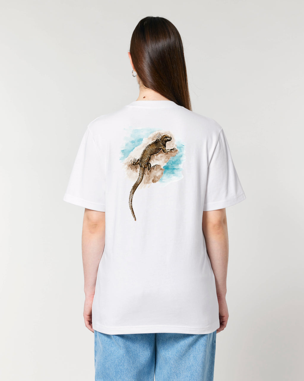 T-shirt aquarelle naturaliste - Iguane marin