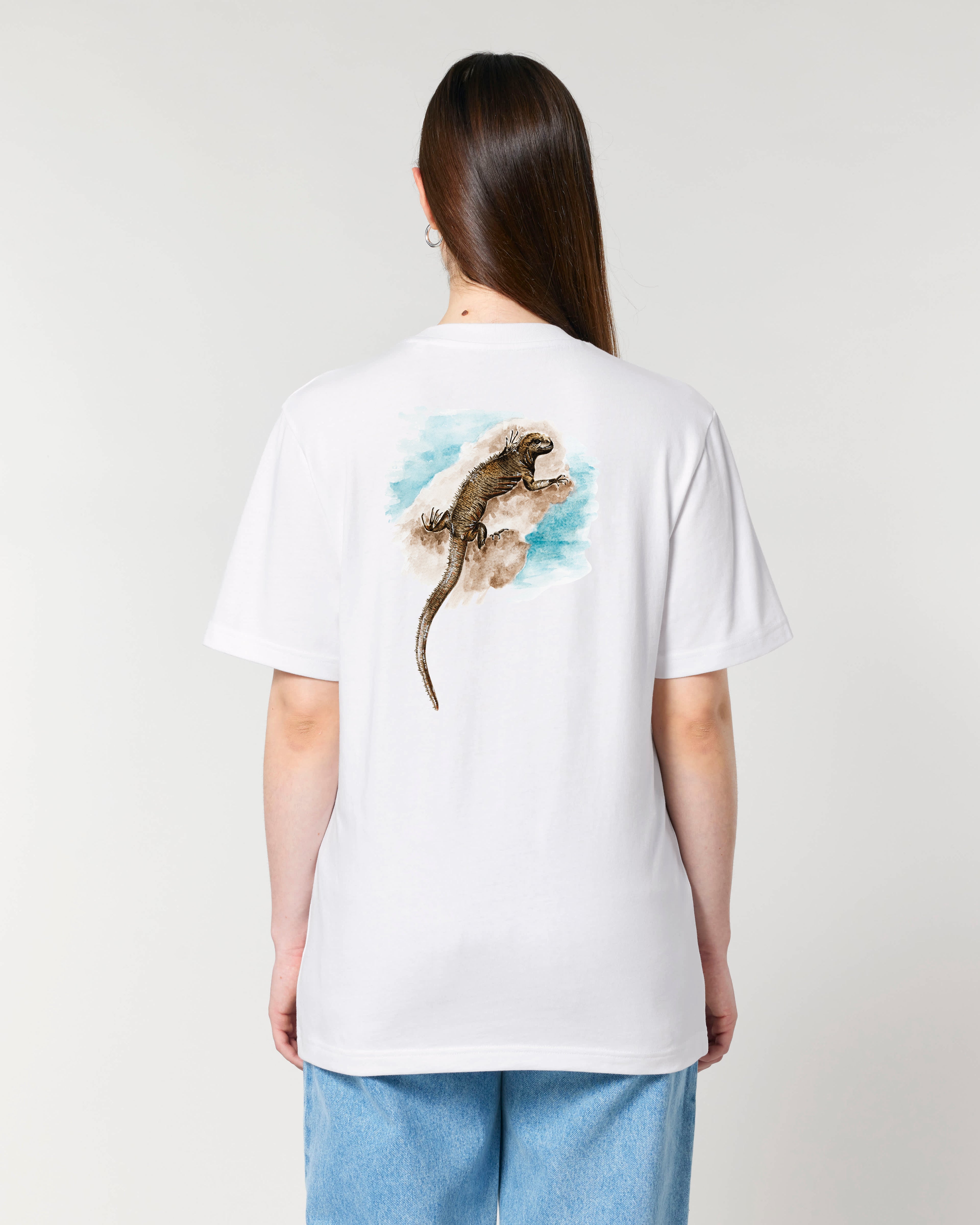 T-shirt aquarelle naturaliste - Iguane marin