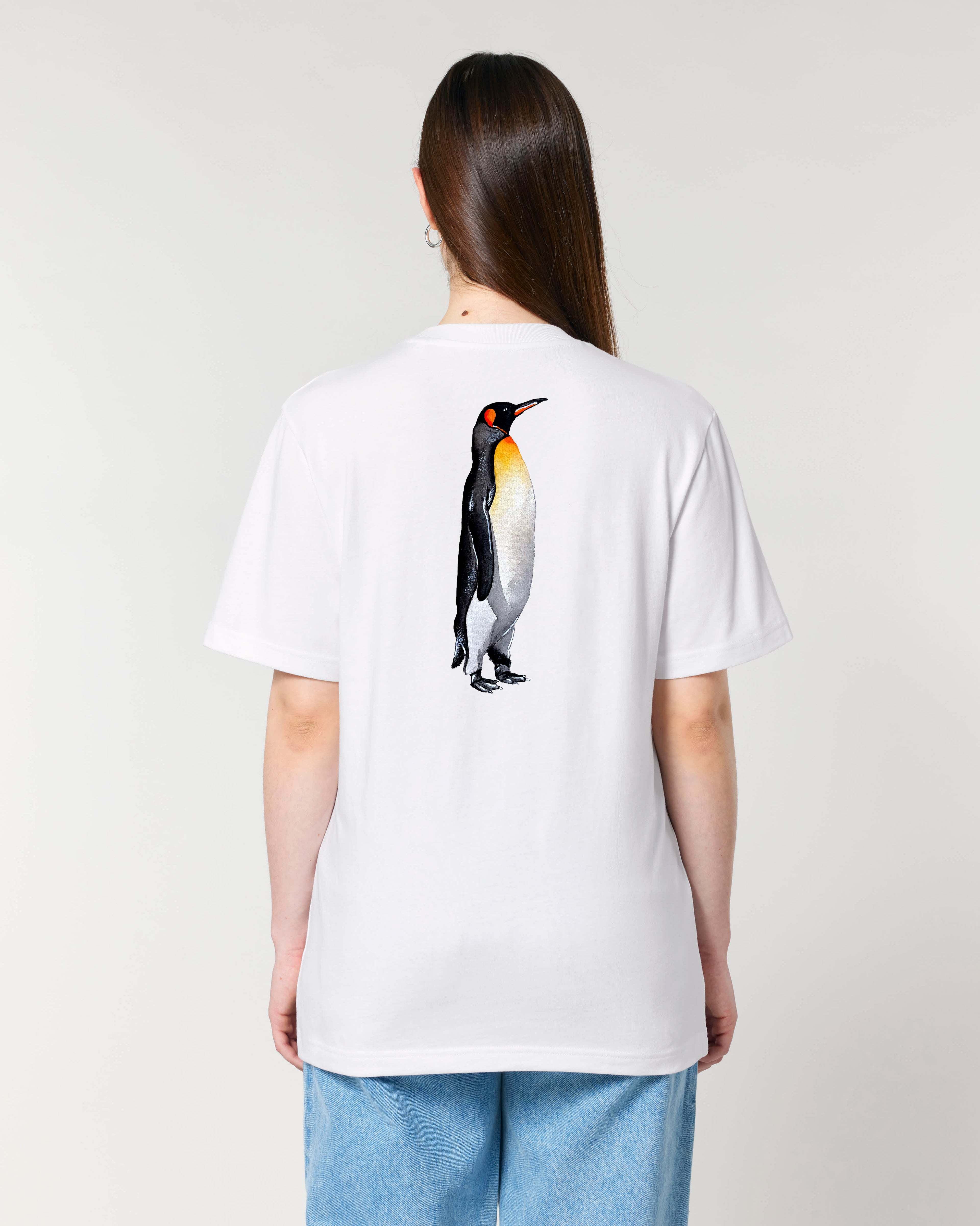 T-shirt aquarelle naturaliste - Manchot royal
