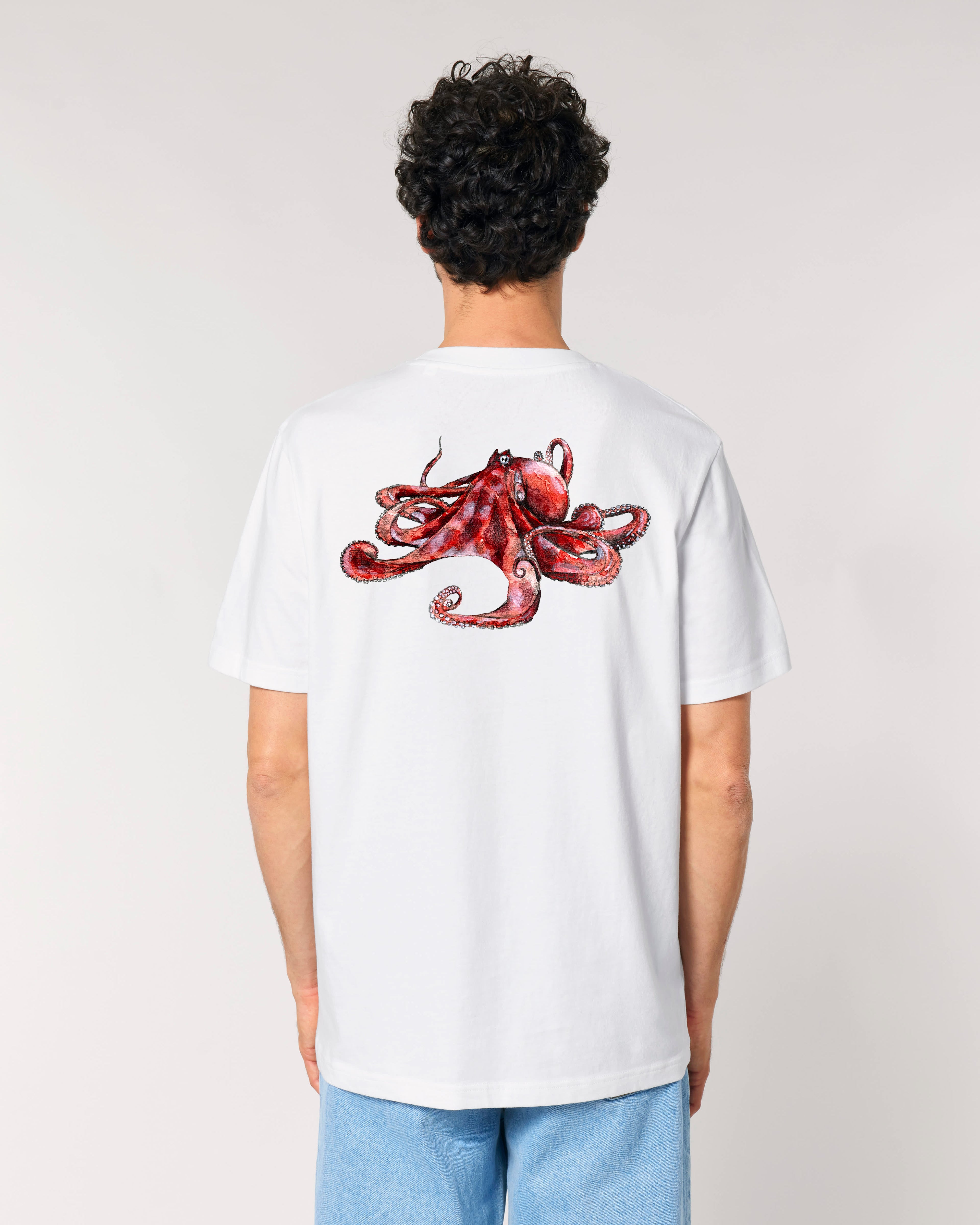 T-shirt aquarelle naturaliste - Poulpe