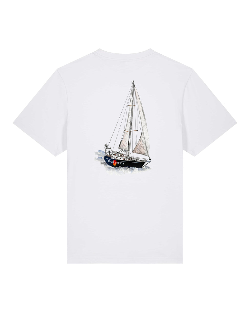 T-shirt aquarelle naturaliste - Voilier d'expédition