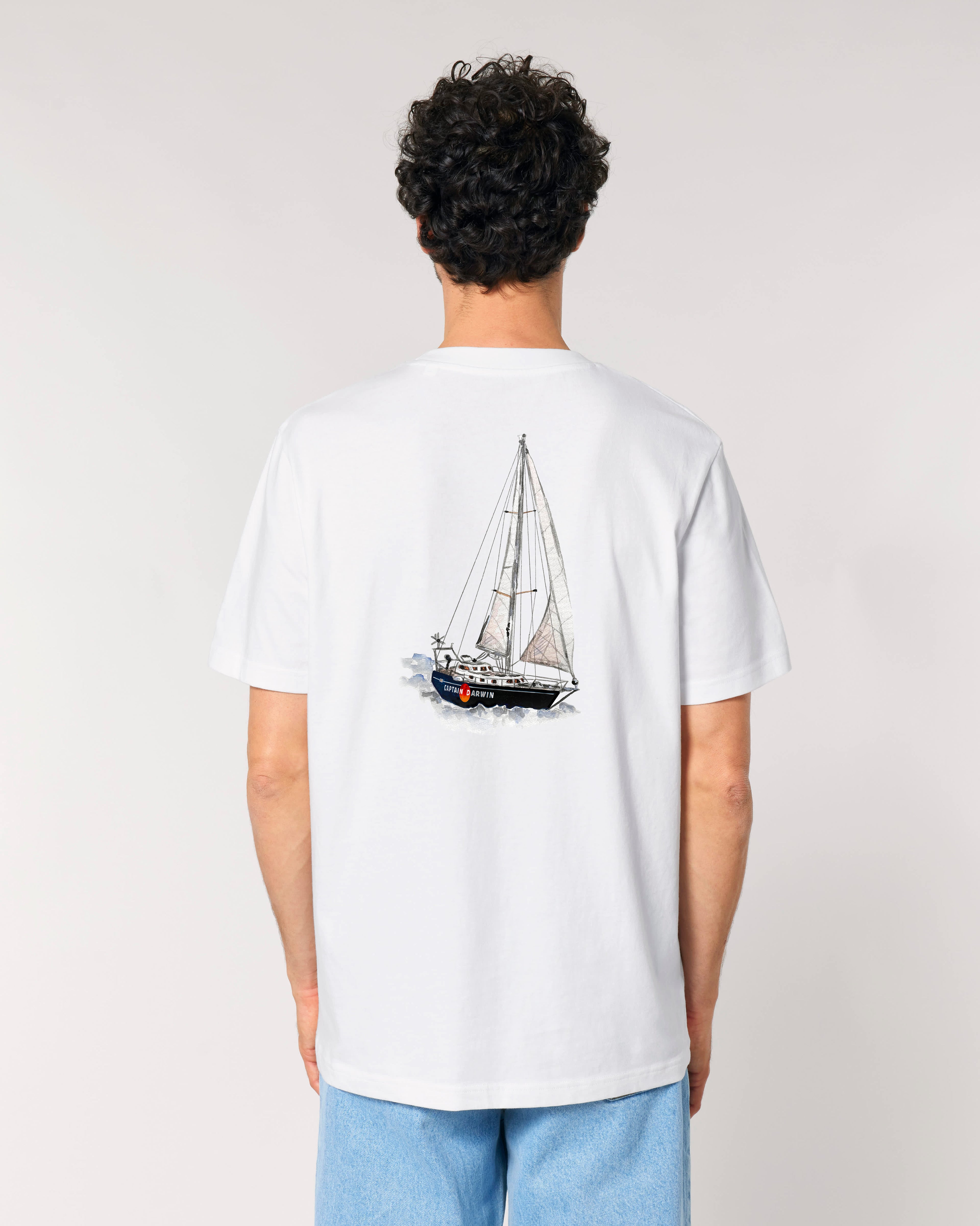T-shirt aquarelle naturaliste - Voilier d'expédition