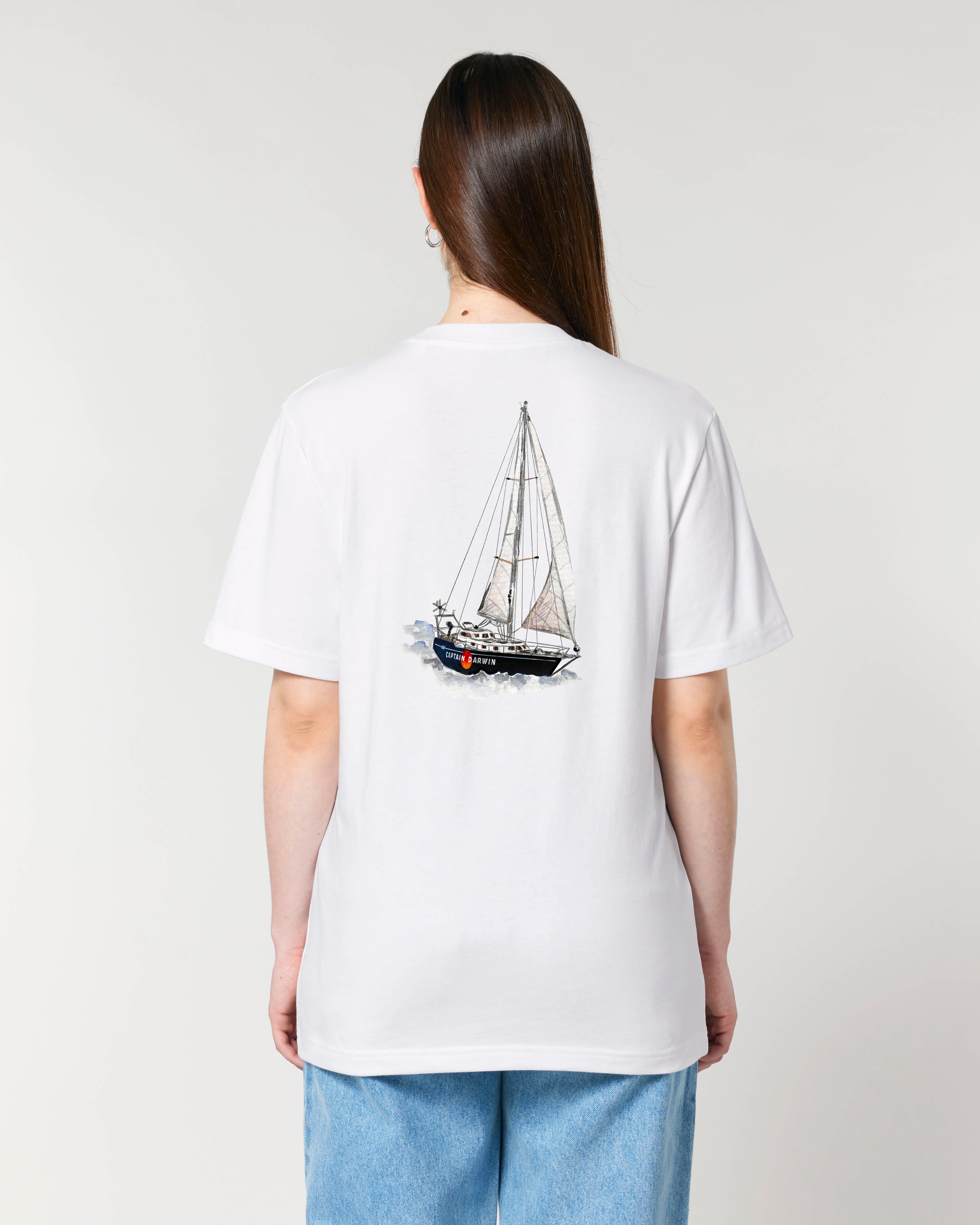 T-shirt aquarelle naturaliste - Voilier d'expédition